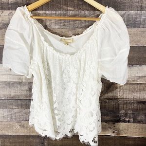Anthropologie Moulinette Soeurs Messina Lace Top